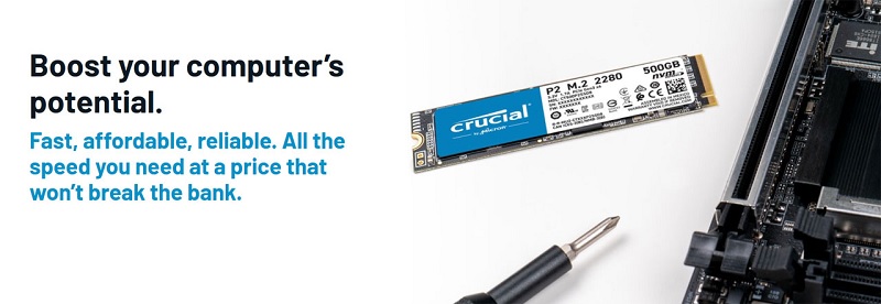 CRUCIAL CT250P2SSD8 P2 SERIES 250GB NVME M.2 2280 SSD